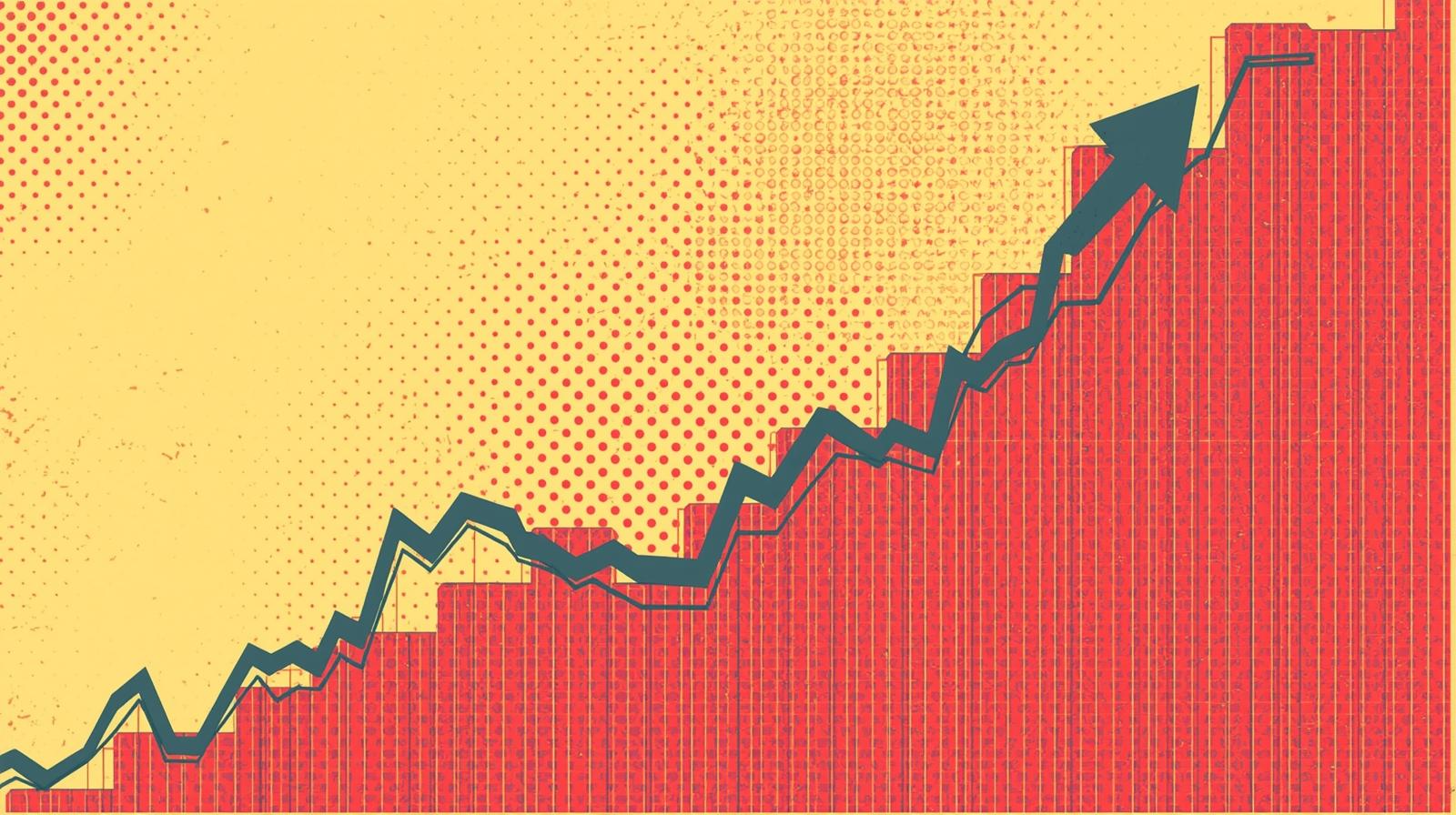 India life insurance growth chart with upward trend, professional finance news style